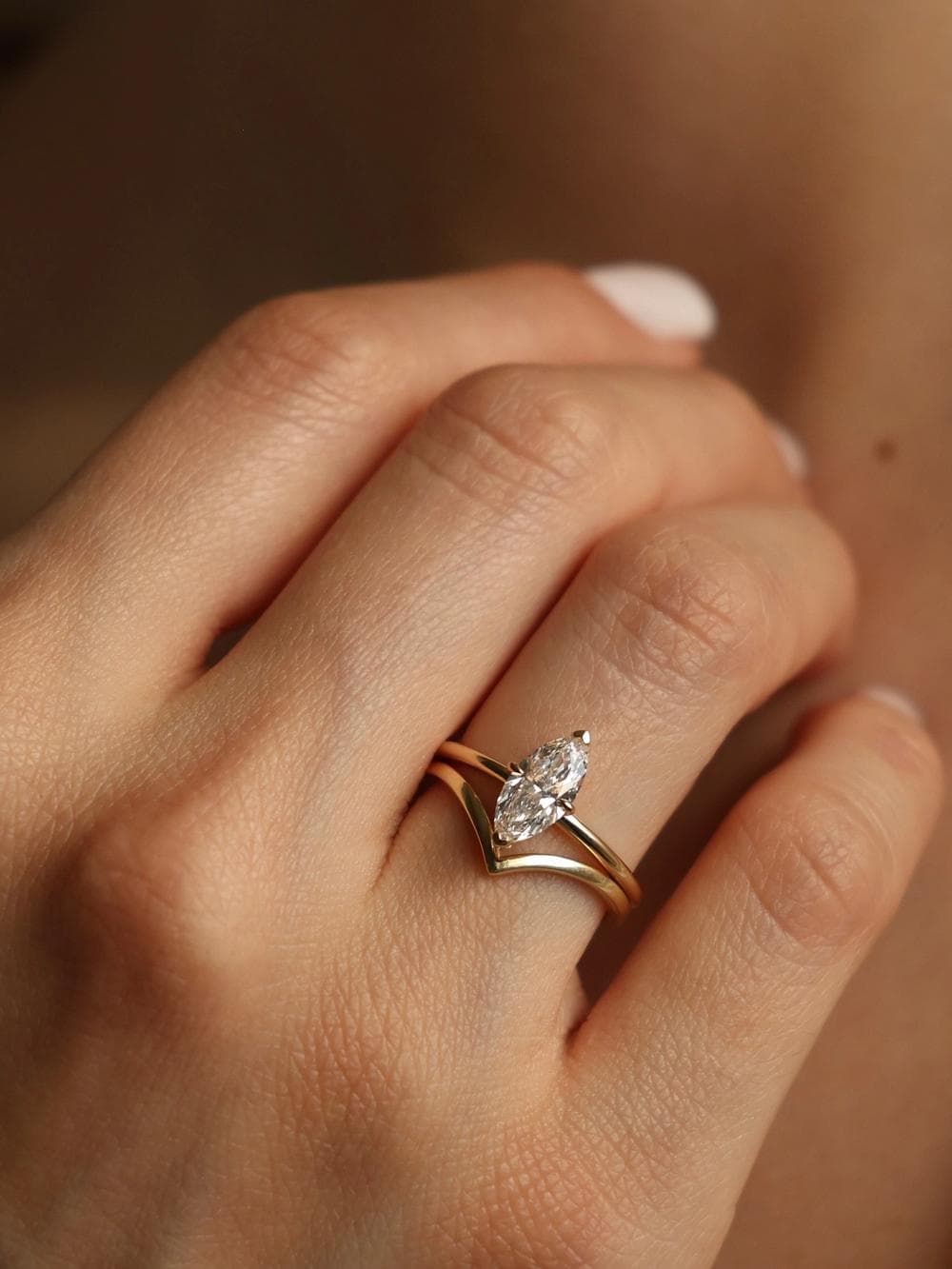 Classic Marquise Cut Ring combined view